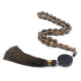 Tasbih Brown Resin 33 Rosary Bead EID Muslim Coffee Bracelet Islamic Jewelry