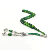 Green Resin 33 Beads Muslim Bracelet Misbaha Islamic Rosary