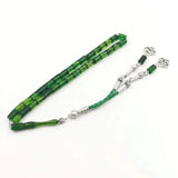 Green Resin 33 Beads Muslim Bracelet Misbaha Islamic Rosary