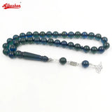 Green Resin Muslim Prayer Bead Islamic Accessories Jewelry Misbaha 33 Beads