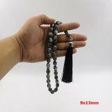 Grey Resin 33 Rosary Bead Muslim Bracelet Misbaha Islamic Gift
