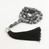 Grey Resin 33 Rosary Bead Muslim Bracelet Misbaha Islamic Gift
