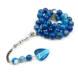 Natural Agates Stone Prayer Beads Muslim Misbaha 33 Beads Accessories