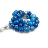 Natural Agates Stone Prayer Beads Muslim Misbaha 33 Beads Accessories