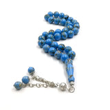 Tasbih Men's Green Stone Beads Eid Muslim Rosary Islamic Misbaha