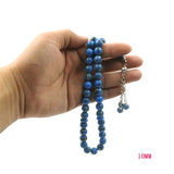 Tasbih Men's Green Stone Beads Eid Muslim Rosary Islamic Misbaha