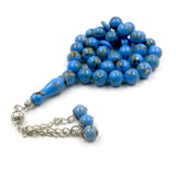 Tasbih Men's Green Stone Beads Eid Muslim Rosary Islamic Misbaha