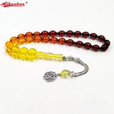 Red Resin Tasbih Misbaha Rosary Bead Bracelet
