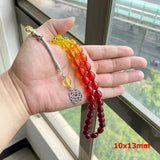 Red Resin Tasbih Misbaha Rosary Bead Bracelet