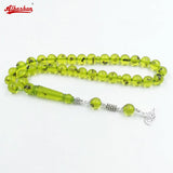 Real Insect Green Resin Rosary Men's Accessories Misbaha Islamic Bracelet