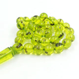 Real Insect Green Resin Rosary Men's Accessories Misbaha Islamic Bracelet