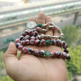 Natural Agate Green Jade Muslim Bracelet
