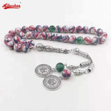 Natural Agate Green Jade Muslim Bracelet