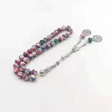 Natural Agate Green Jade Muslim Bracelet