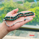 Aquatic Agate Muslim Prayer Beads Rosary Islamic Eid Adha 33 Beads Bracelet