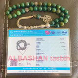 Aquatic Agate Muslim Prayer Beads Rosary Islamic Eid Adha 33 Beads Bracelet