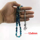 Natural Agates Islamic Misbaha Bracelet Rosary Bead Arabic Jewelry