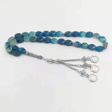 Natural Agates Islamic Misbaha Bracelet Rosary Bead Arabic Jewelry