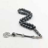 Natural Hematite Muslim Tasbih Prayer Beads Rosary Bracelet