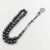 Natural Hematite Muslim Tasbih Prayer Beads Rosary Bracelet