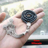 Natural Matte Grey Hematite 4mm 99 Beads Muslim Bracelet