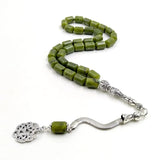 Natural Peridot Muslim Bracelet Misbaha Islamic Gift