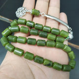 Natural Peridot Muslim Bracelet Misbaha Islamic Gift