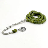 Natural Peridot Muslim Bracelet Misbaha Islamic Gift