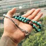 Tasbih Natural Rain Colored Stone 33 Bead Bracelet Muslim Accessories
