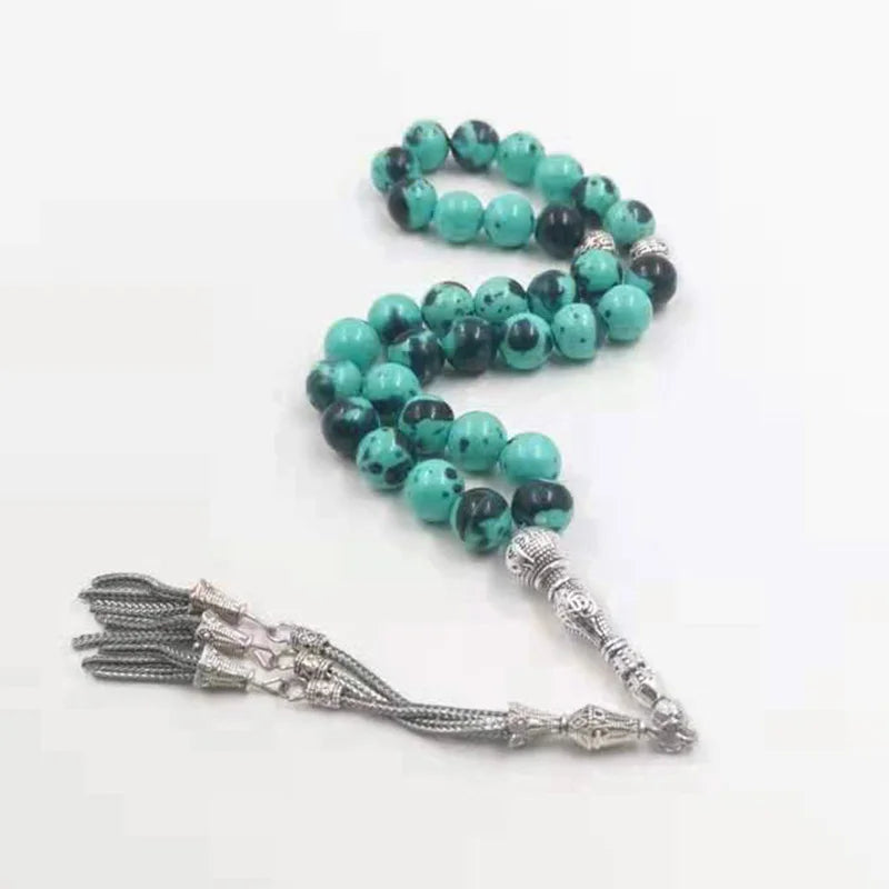 Tasbih Natural Rain Colored Stone 33 Bead Bracelet Muslim Accessories