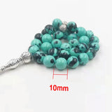 Tasbih Natural Rain Colored Stone 33 Bead Bracelet Muslim Accessories