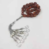 Red Agates Stone Islamic Misbaha Bracelet Rosary Bead Arabic Gift