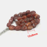Red Agates Stone Islamic Misbaha Bracelet Rosary Bead Arabic Gift