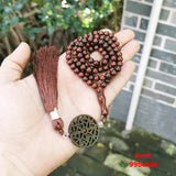 Natural Red Wood Tasbih Misbaha 99 Beads Islamic Bracelet