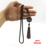 Natural Red Wood Tasbih Misbaha 99 Beads Islamic Bracelet