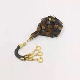 Tiger Eye Square Stone Muslim Misbaha 33 Prayer Beads Arabic Bracelet