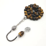 Tiger Eye Stone Tasbih Islamic Prayer Beads Bracelet