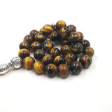 Tiger Eye Stone Tasbih Islamic Prayer Beads Bracelet
