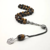 Tiger Eye Stone Tasbih Islamic Prayer Beads Bracelet