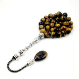 Tiger Eye Stone Tasbih Islamic Prayer Bead 33-99 Beads Muslim Accessories