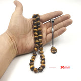 Tiger Eye Stone Tasbih Islamic Prayer Bead 33-99 Beads Muslim Accessories