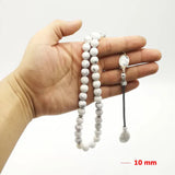 Natural Turquoise Stone Howlite Misbaha Muslim Prayer Beads Bracelet