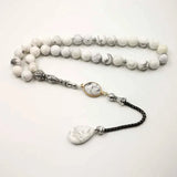 Natural Turquoise Stone Howlite Misbaha Muslim Prayer Beads Bracelet