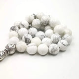 Natural Turquoise Stone Howlite Misbaha Muslim Prayer Beads Bracelet