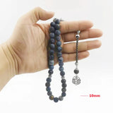 Natural Agates Stone Muslim Rosary Prayer Beads with Metal Tassel