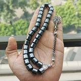 Natural Hematite Stone 33 Beads Muslim Bracelet Islamic Accessory