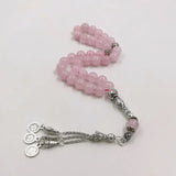 Pink Quartz Muslim Women Rosary Bead Bracelet