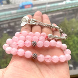 Pink Quartz Muslim Women Rosary Bead Bracelet