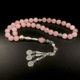Pink Quartz Muslim Women Rosary Bead Bracelet