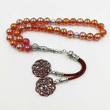 Natural Red Agates 33-Beads Women's Rosary Bracelet